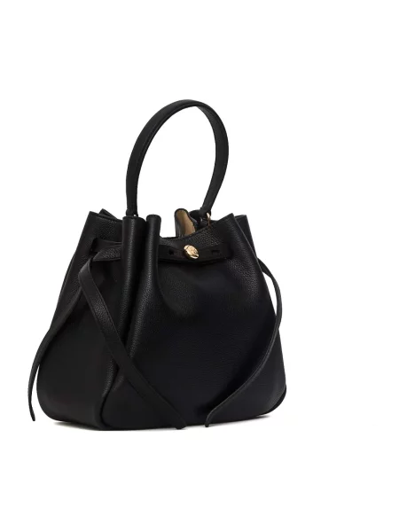 Kapelusz Tory Burch skórzany czarny