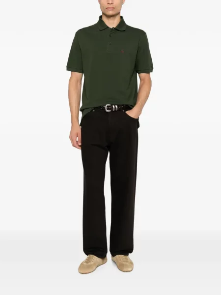 Tricou polo Etro cu autograf verde