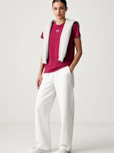 Dámske tričko Under Armour Rival Core claret/white červená
