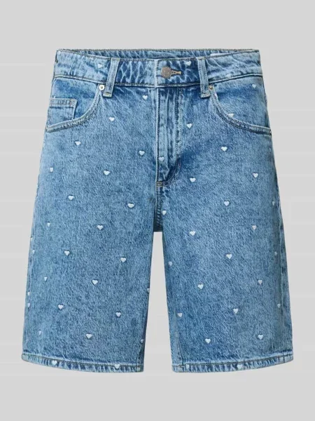 Szorty jeansowe o kroju regular fit z mieszanki bawełny model TESS' Vero Moda niebieskie