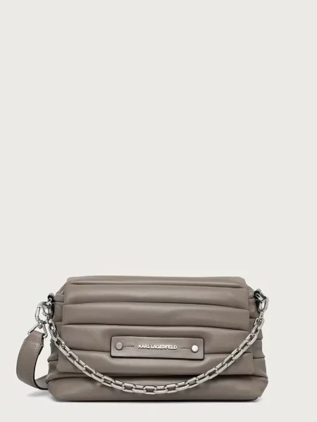 Karl Lagerfeld geantă crossbody pentru femei cu imitație de piele K/ESSENTIAL gri
