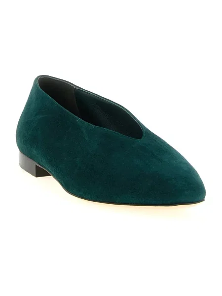 Balerinki Jimmy Choo zamszowe bez obcasa zielone
