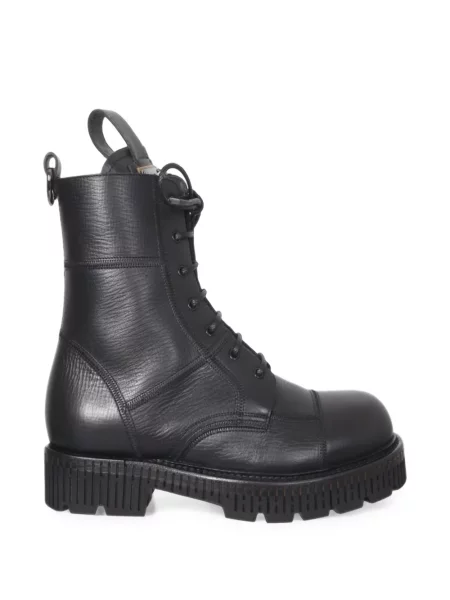 Botine Dolce & Gabbana cu șireturi din piele negru