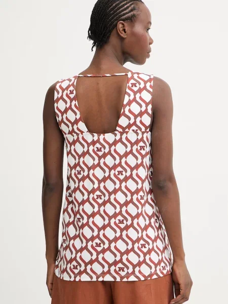Top Max Mara z nadrukiem pomarańczowy