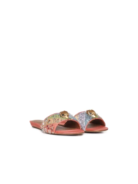 Klapki Kurt Geiger z cekinami bez obcasa