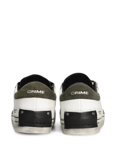 Sneakers Crime London με φθαρμένο εφέ λευκό