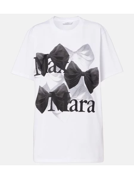 Tricou Max Mara cu imagine din jerseu alb