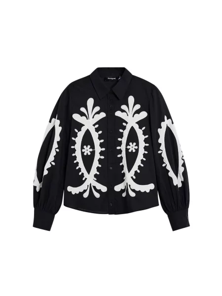 Desigual Bluză negru alb