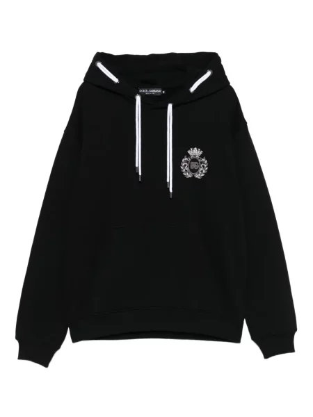 Hanorac cu glugă Dolce & Gabbana cu broderie negru