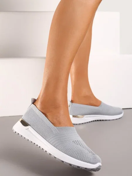 Tenisi cu Inserție Metalică pe Călcâi Jestella gri