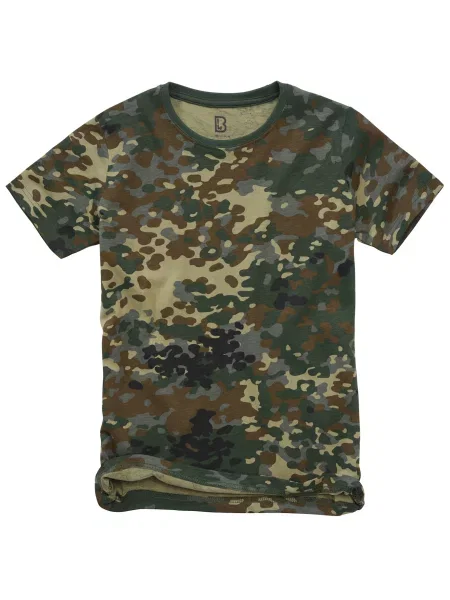 Brandit Tričko tmavě hnědá khaki / tmavě zelená šedá