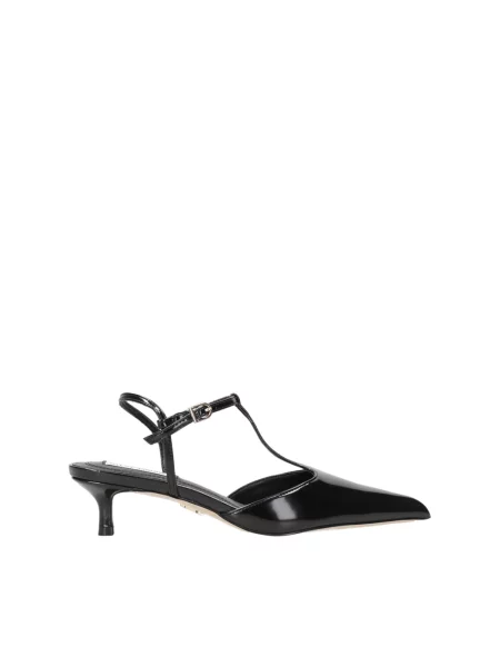 Czółenka Steve Madden skórzana czarna