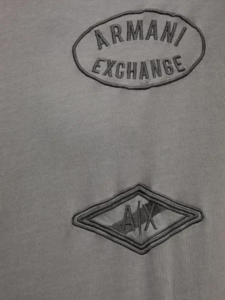 Футболка Armani Exchange з аплікацією сірий