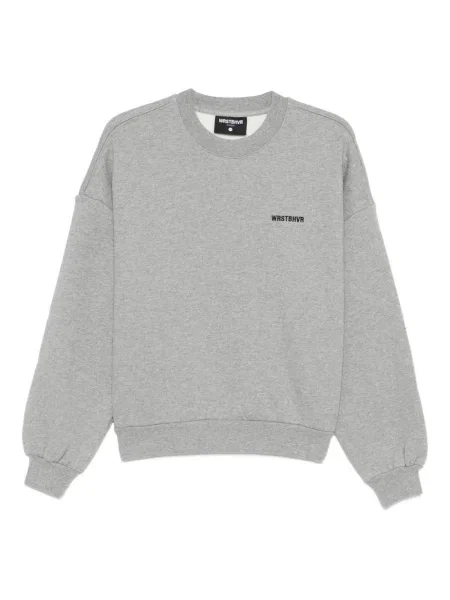 Hanorac crewneck Wrstbhvr cu broderie gri