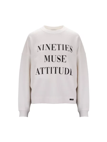Bluza sportowa Elisabetta Franchi z nadrukiem biała