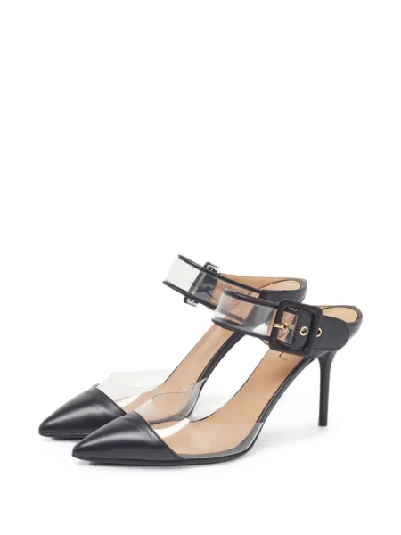 Papuci tip mules Aquazzura cu cataramă alb