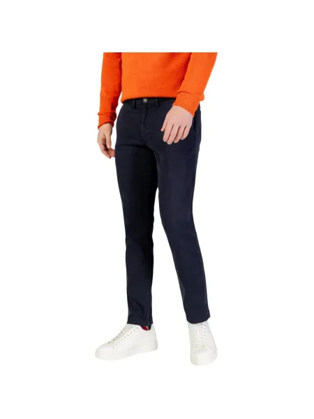 Pantaloni chino Borghese albastru