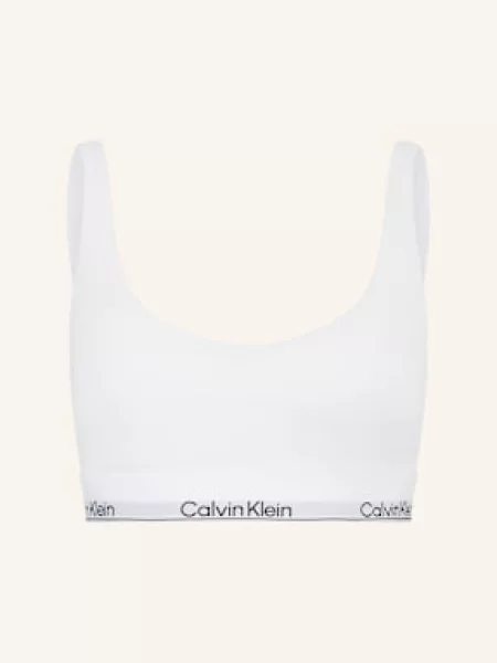 Calvin Klein Bustier Podprsenka Icon Cotton Modal bílá