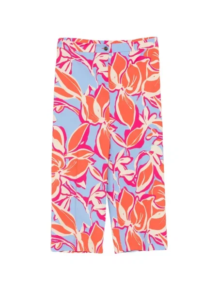 Pantaloni Marina Rinaldi cu model floral cu imagine portocaliu