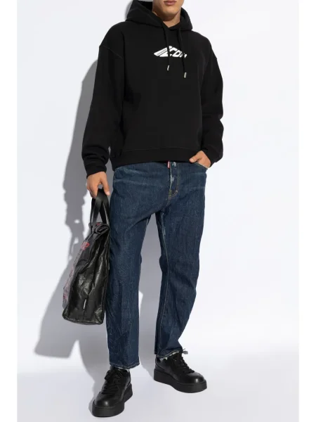 Hanorac cu glugă Dsquared2 negru
