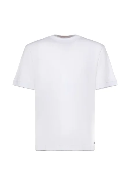 Tricou Eleventy cu decolteu rotund alb