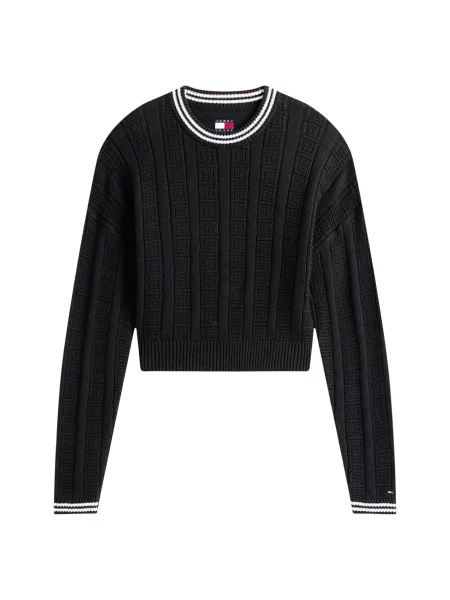 Dzianinowa bluza Tommy Hilfiger Jeans czarna