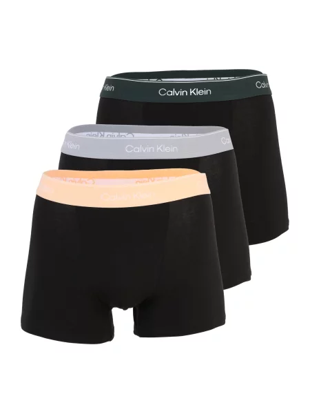Calvin Klein Underwear Boxeri gri / portocaliu caisă / negru alb