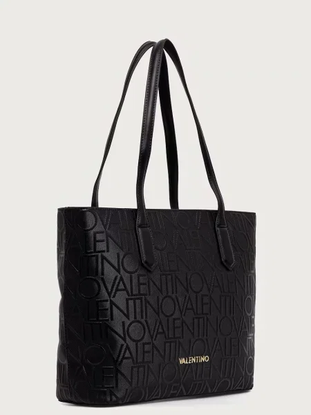 Shopper kabelka Valentino Bags z ekologickej kože čierna