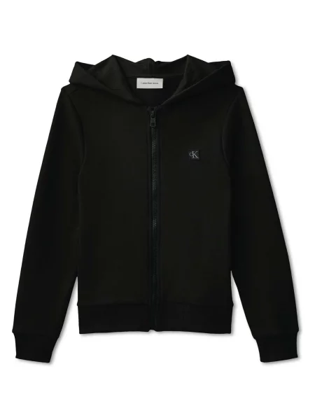 Mikina na zips Calvin Klein Jeans čierna
