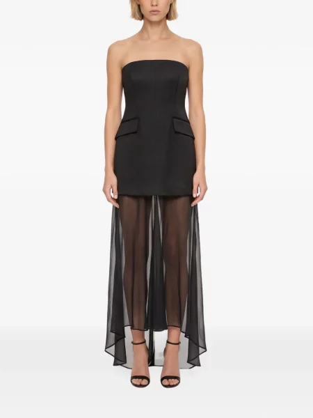 Rochie maxi Sportmax fără bretele negru