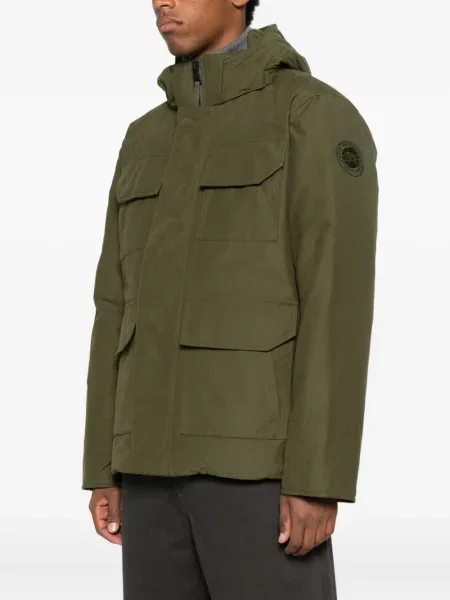 Palton Canada Goose cu glugă verde