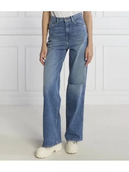 Tommy Jeans Blugi CLAIRE | high rise albastru