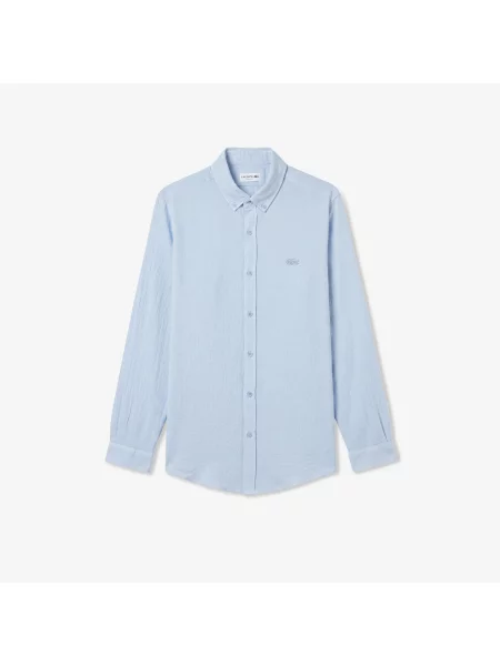 Lacoste Koszula Slim Fit Jasnoniebieska niebieski