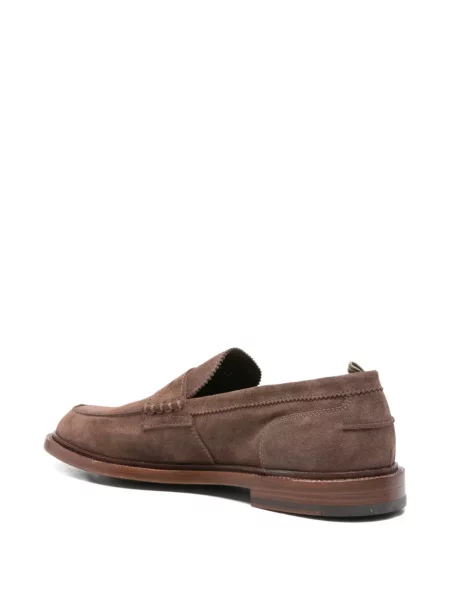 Pantofi loafer Officine Creative din piele de căprioară maro