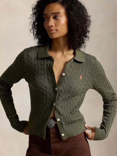 Polo Ralph Lauren cardigan pentru femei din verde