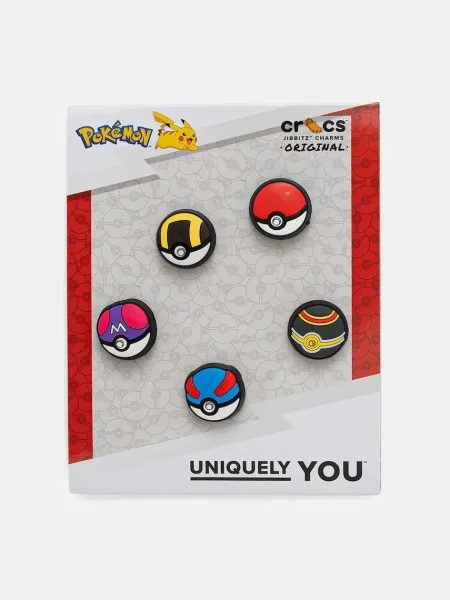 Значки за обувки Crocs Poke Ball 5 броя