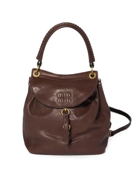 Rucsac Miu Miu din piele maro
