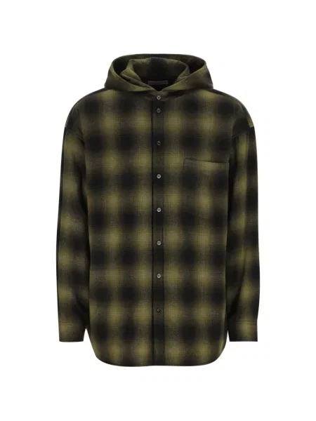 Cămașă Balenciaga cu glugă cu gradient verde