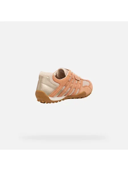 Sneakerși Geox cu model piele de șarpe portocaliu
