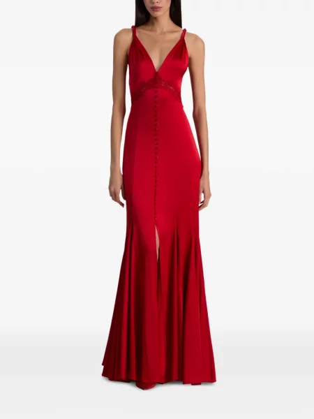Rochie maxi Alice + Olivia din dantelă roșu