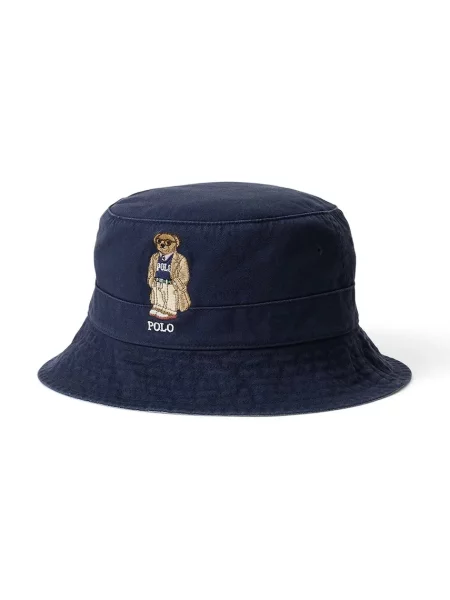 Klobuk Polo Ralph Lauren Loft Bucket mornarsko modra