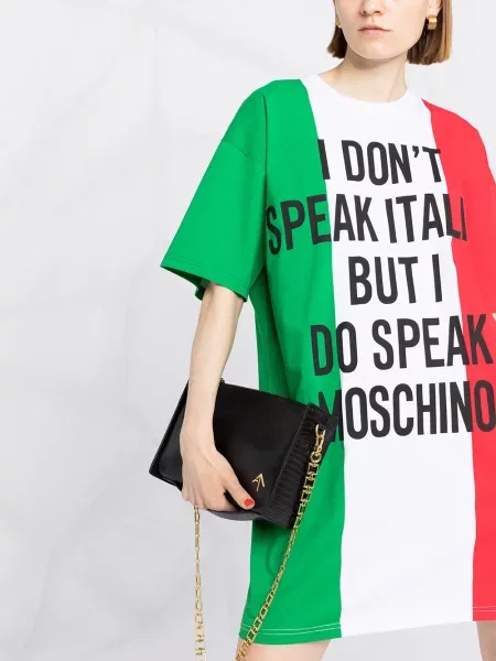 Rochie tip cămașă Moschino alb