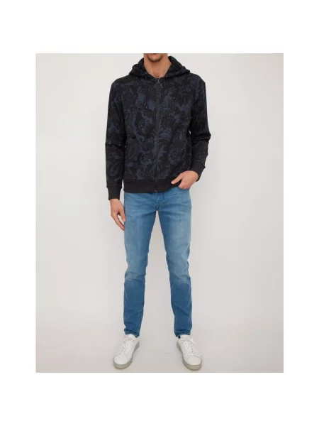 Bluza z kapturem Etro niebieska