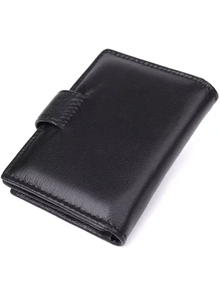 Кожаный кошелек St Leather Accessories черный