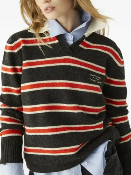 Pulover Giada Benincasa cu broderie gri