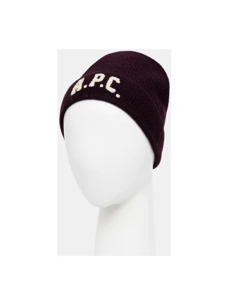 A.P.C. czapka wełniana bonnet axel fioletowy