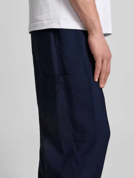 Spodnie dresowe o kroju straight fit z mieszanki Kenzo granatowe