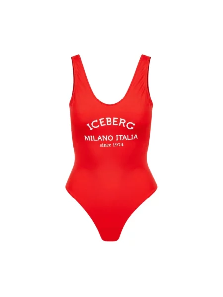 Stroj jednoczęściowy Iceberg z nadrukiem czerwony