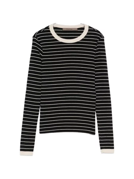 Tricou Enza Costa cu dungi negru