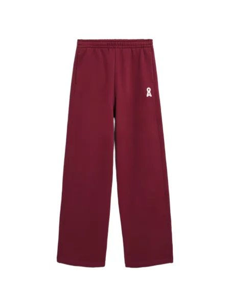 Pantaloni Armedangels alergare cu autograf roșu